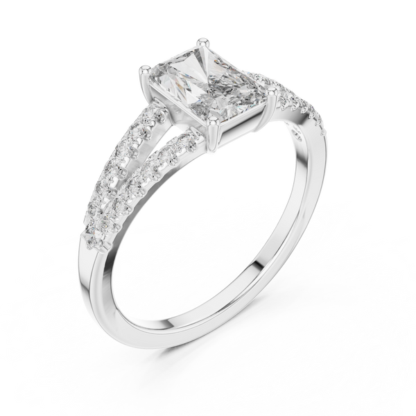 Ethereal Mist lab grown diamond ring
