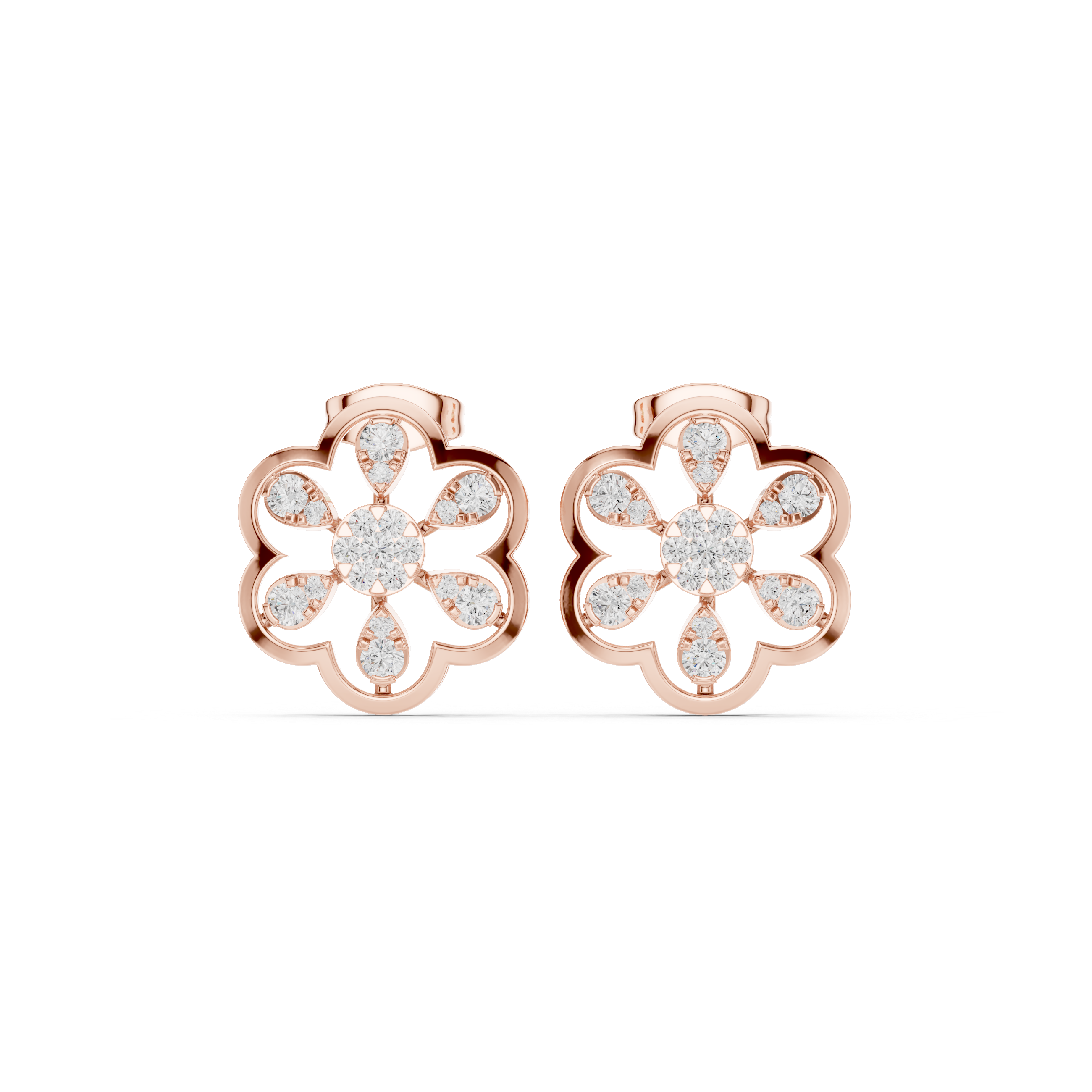 Amber Fire Lab Grown Diamond Earrings Pairs