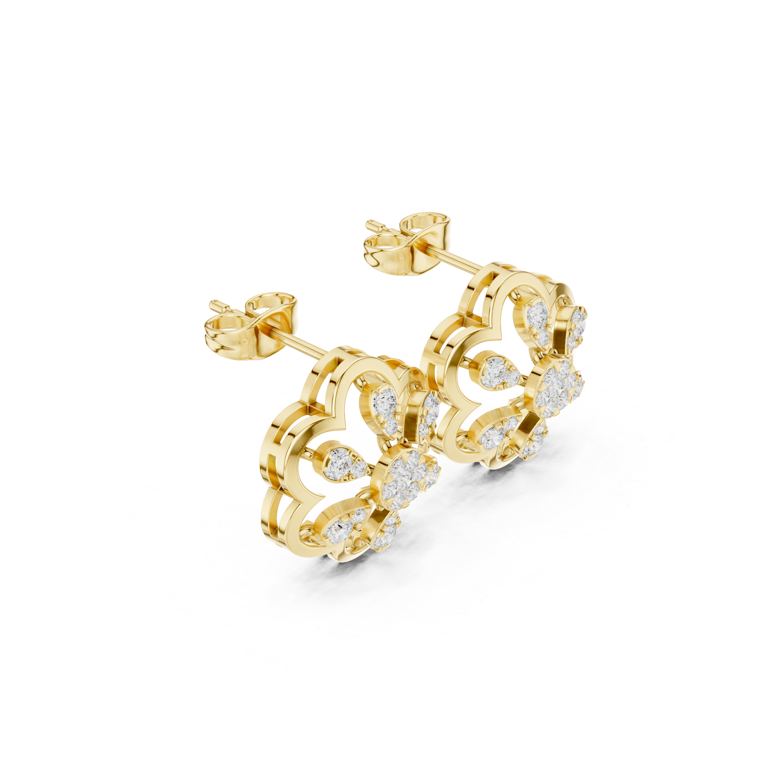 Amber Fire Lab Grown Diamond Earrings Pairs