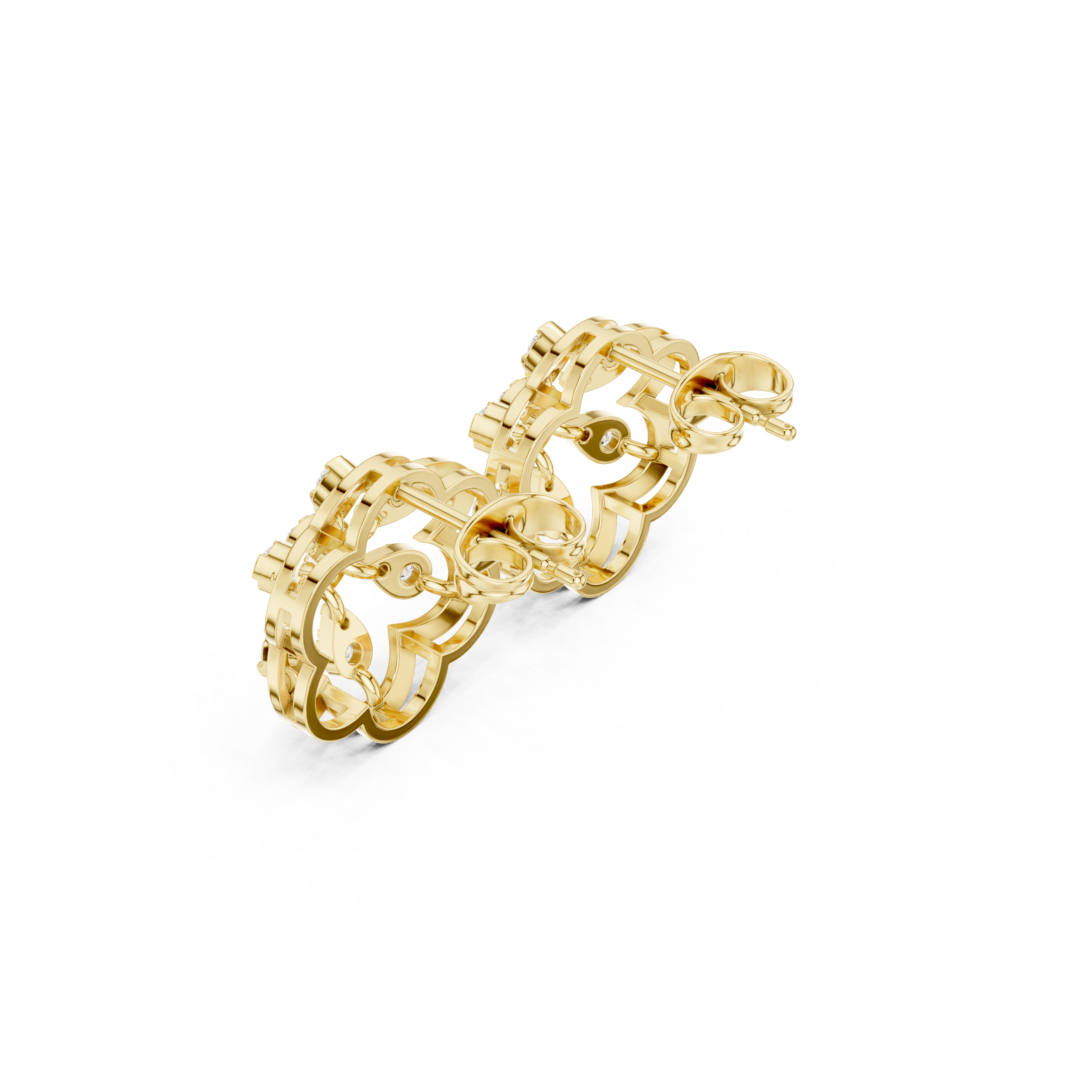 Amber Fire Lab Grown Diamond Earrings Pairs
