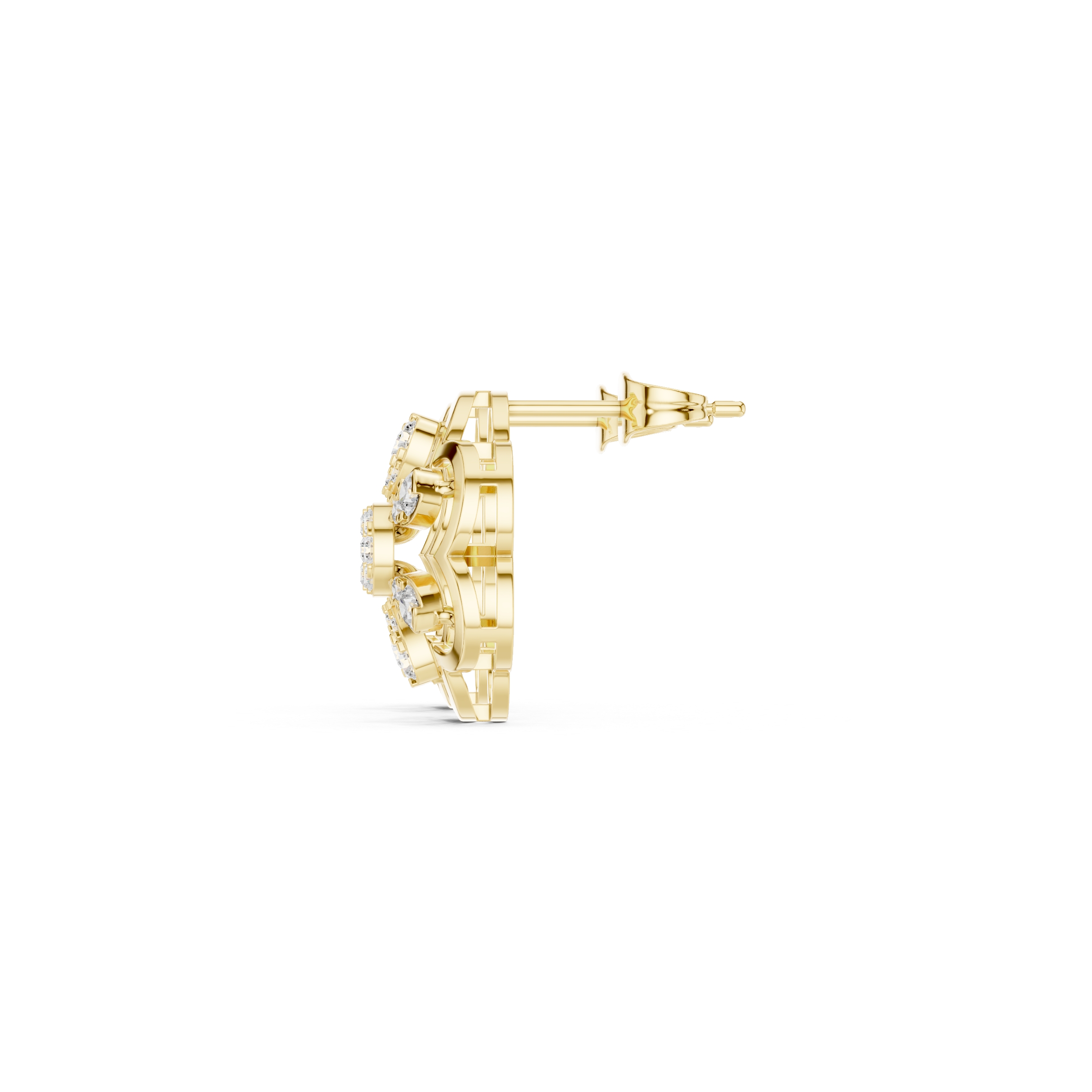 Amber Fire Lab Grown Diamond Earrings Pairs