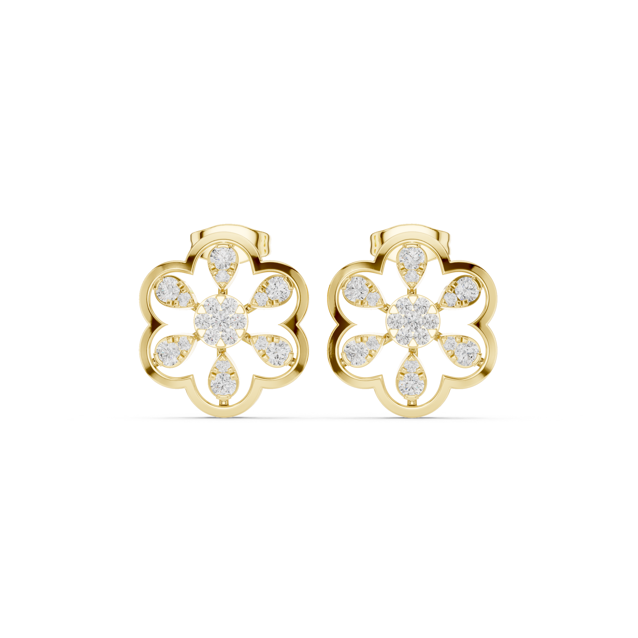 Amber Fire Lab Grown Diamond Earrings Pairs