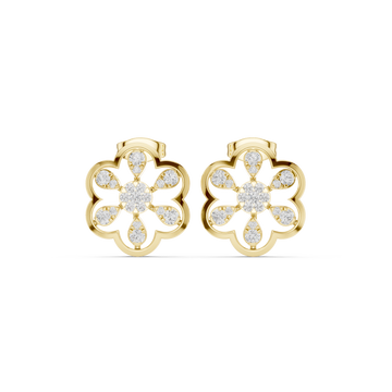 Amber Fire Lab Grown Diamond Earrings Pairs