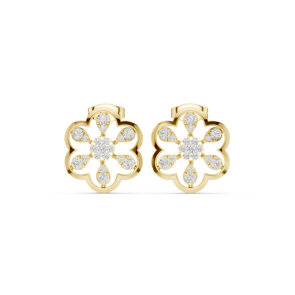 Amber Fire Lab Grown Diamond Earrings Pairs