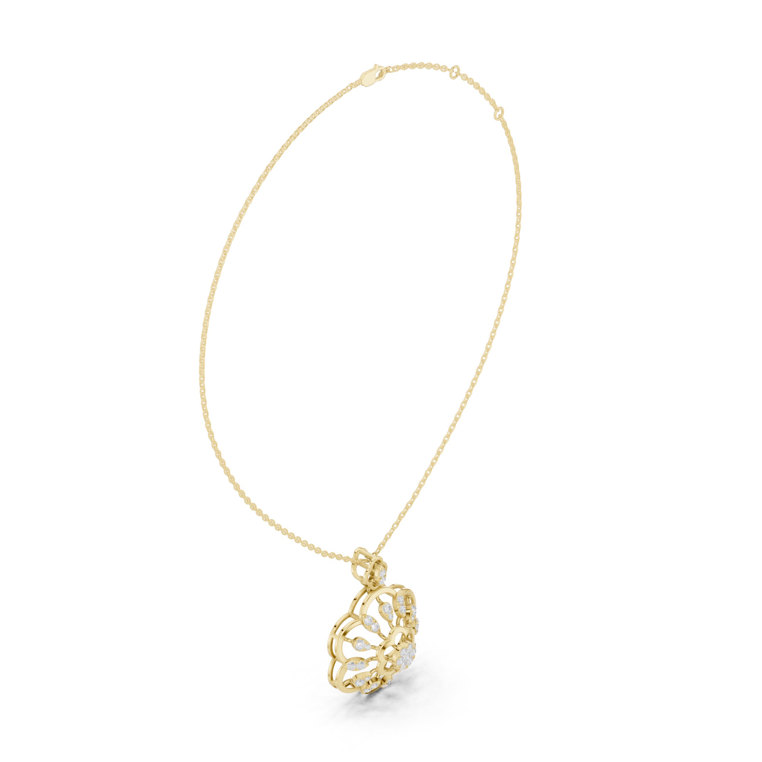 Cosmic Flow Lab Grown Diamond Elegant Pendant