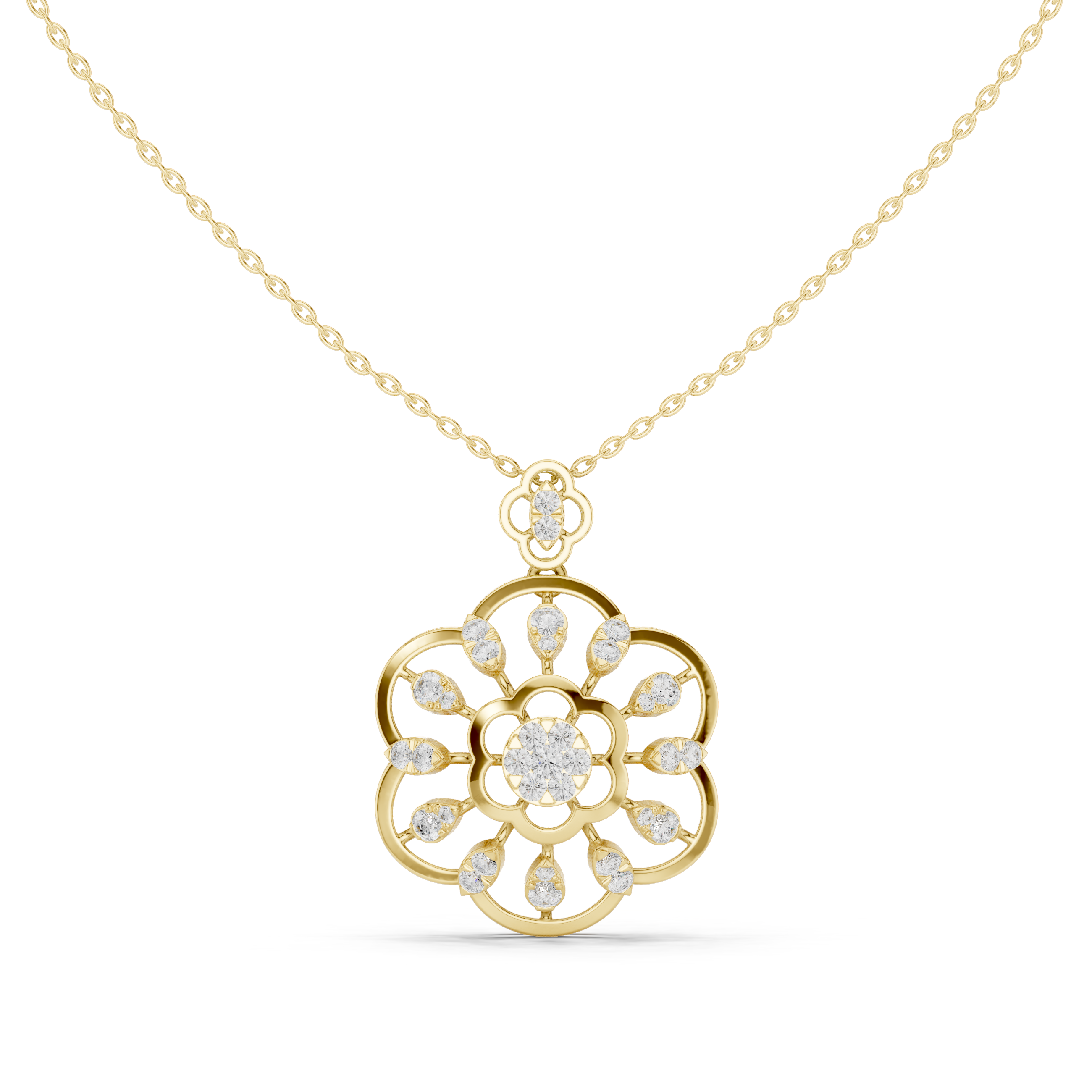 Cosmic Flow Lab Grown Diamond Elegant Pendant
