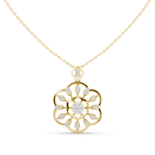 Cosmic Flow Lab Grown Diamond Elegant Pendant