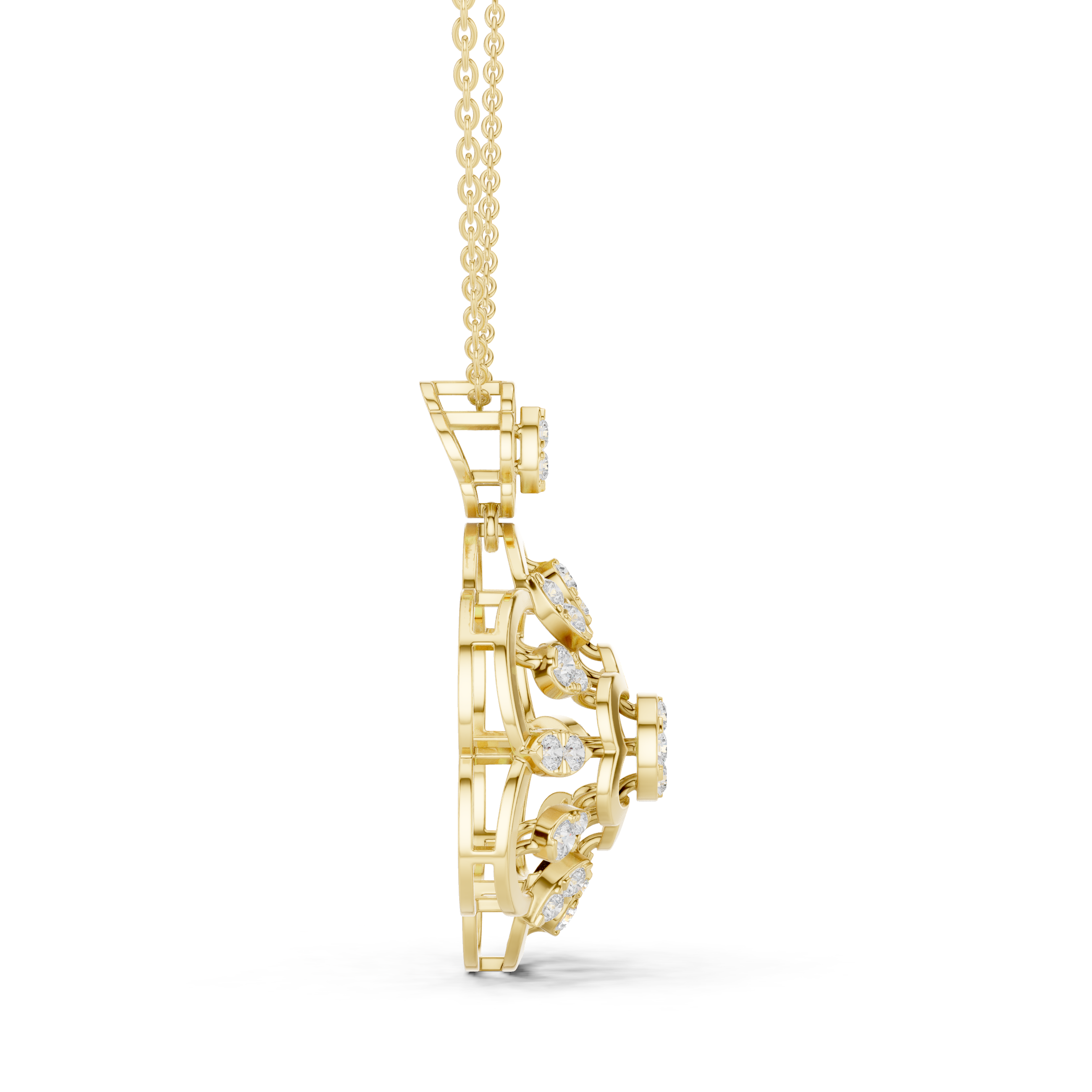 Cosmic Flow Lab Grown Diamond Elegant Pendant