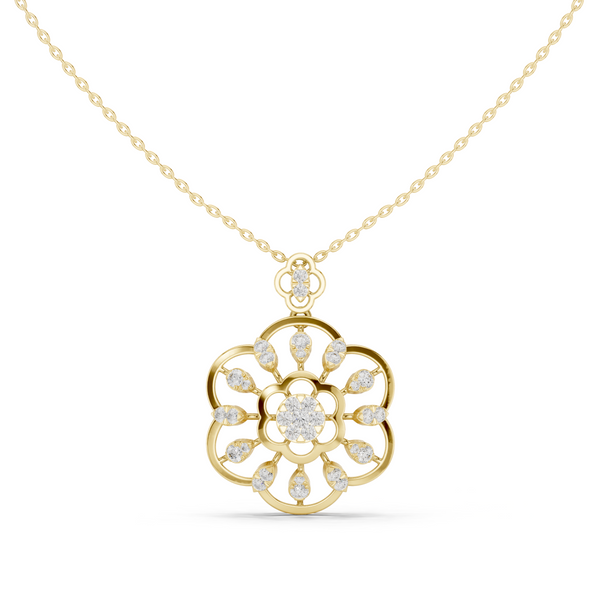 Cosmic Flow Lab Grown Diamond Elegant Pendant