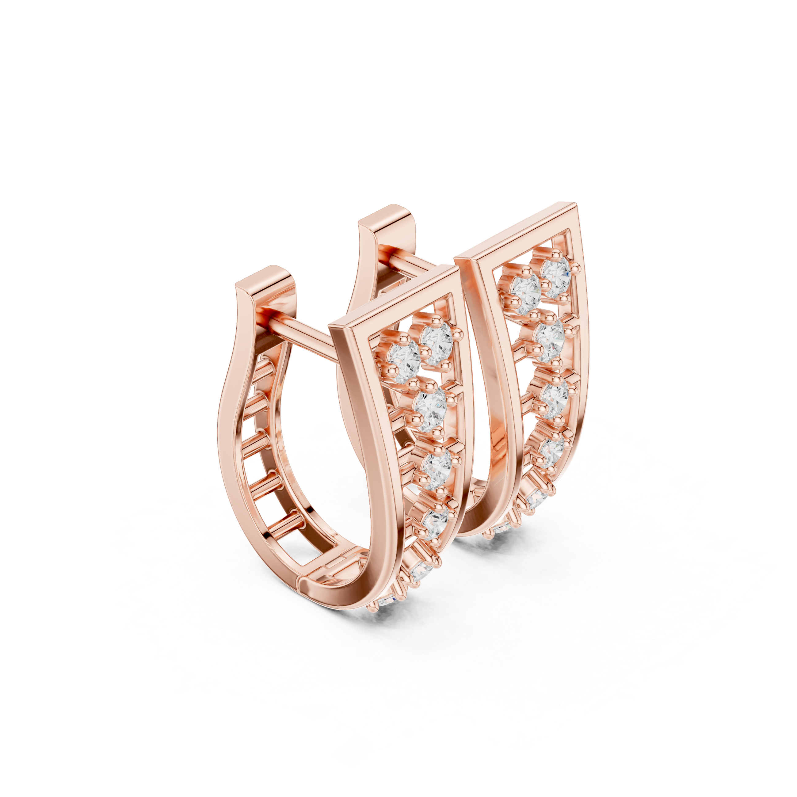 Divine Spiral Lab Grown Diamond Earrings Hoops