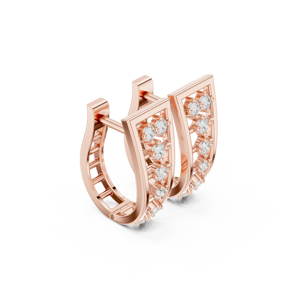 Divine Spiral Lab Grown Diamond Earrings Hoops