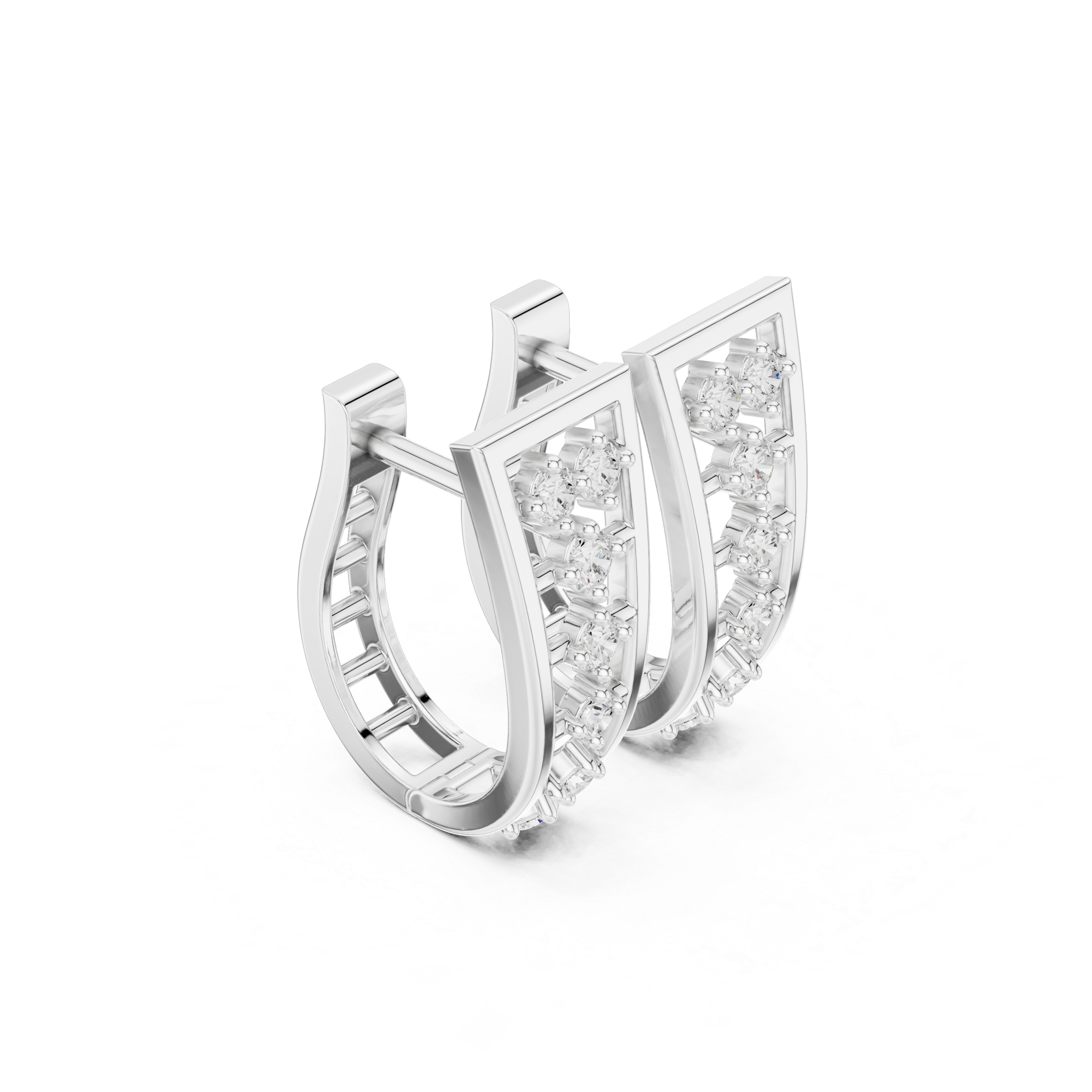 Divine Spiral Lab Grown Diamond Earrings Hoops