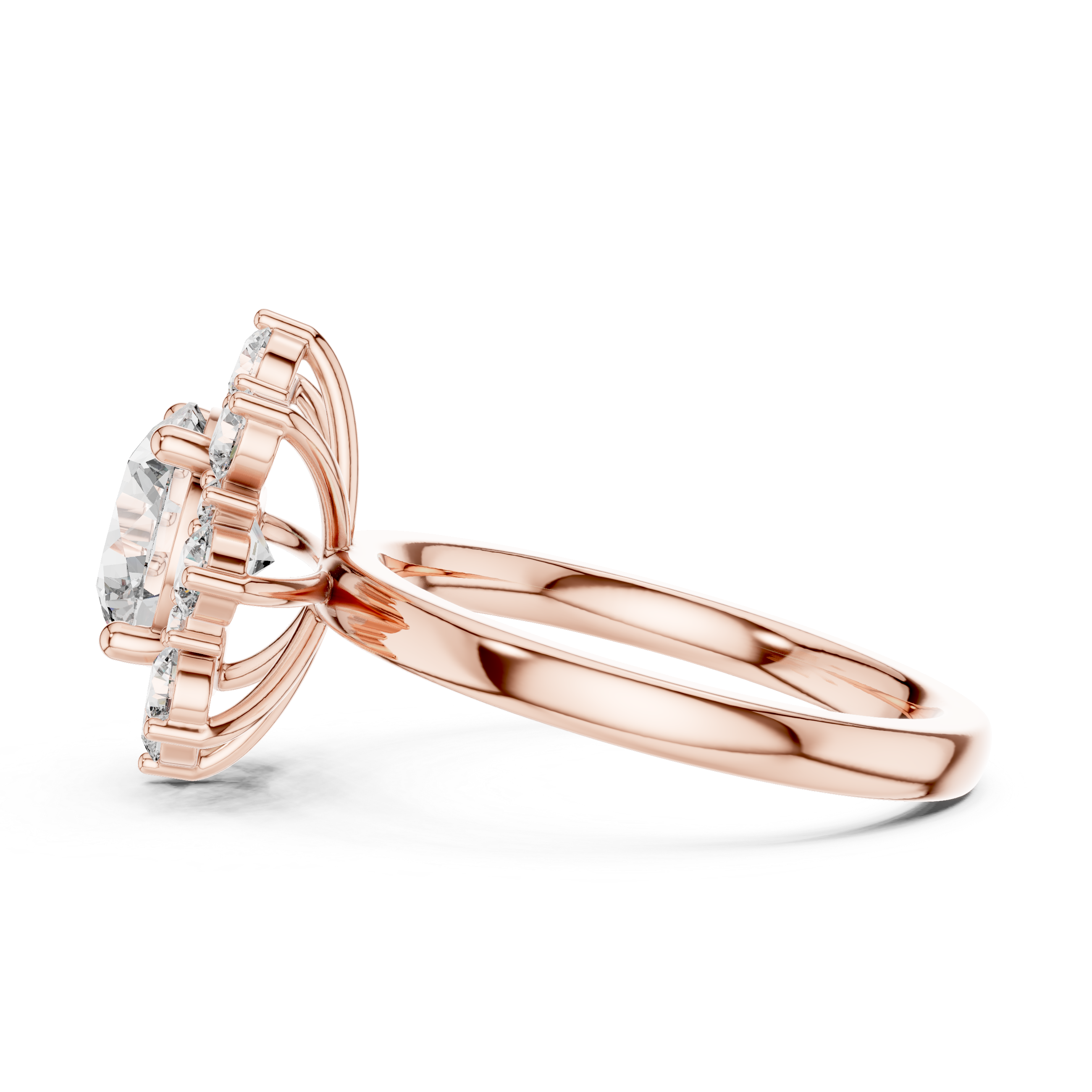 Floral Bloom lab grown diamond ring