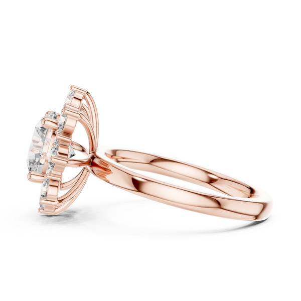 Floral Bloom lab grown diamond ring