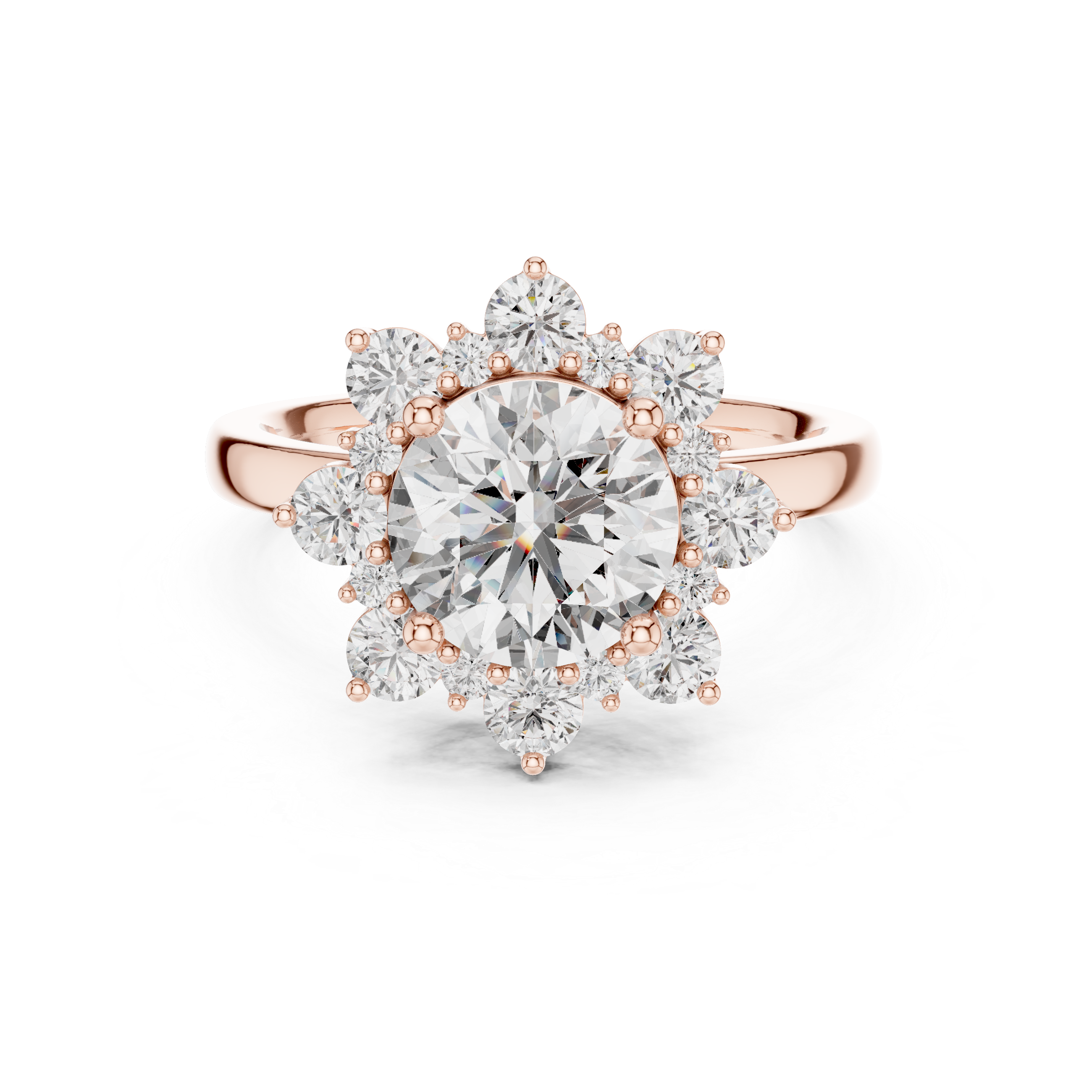 Floral Bloom lab grown diamond ring