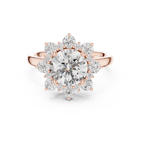 Floral Bloom lab grown diamond ring