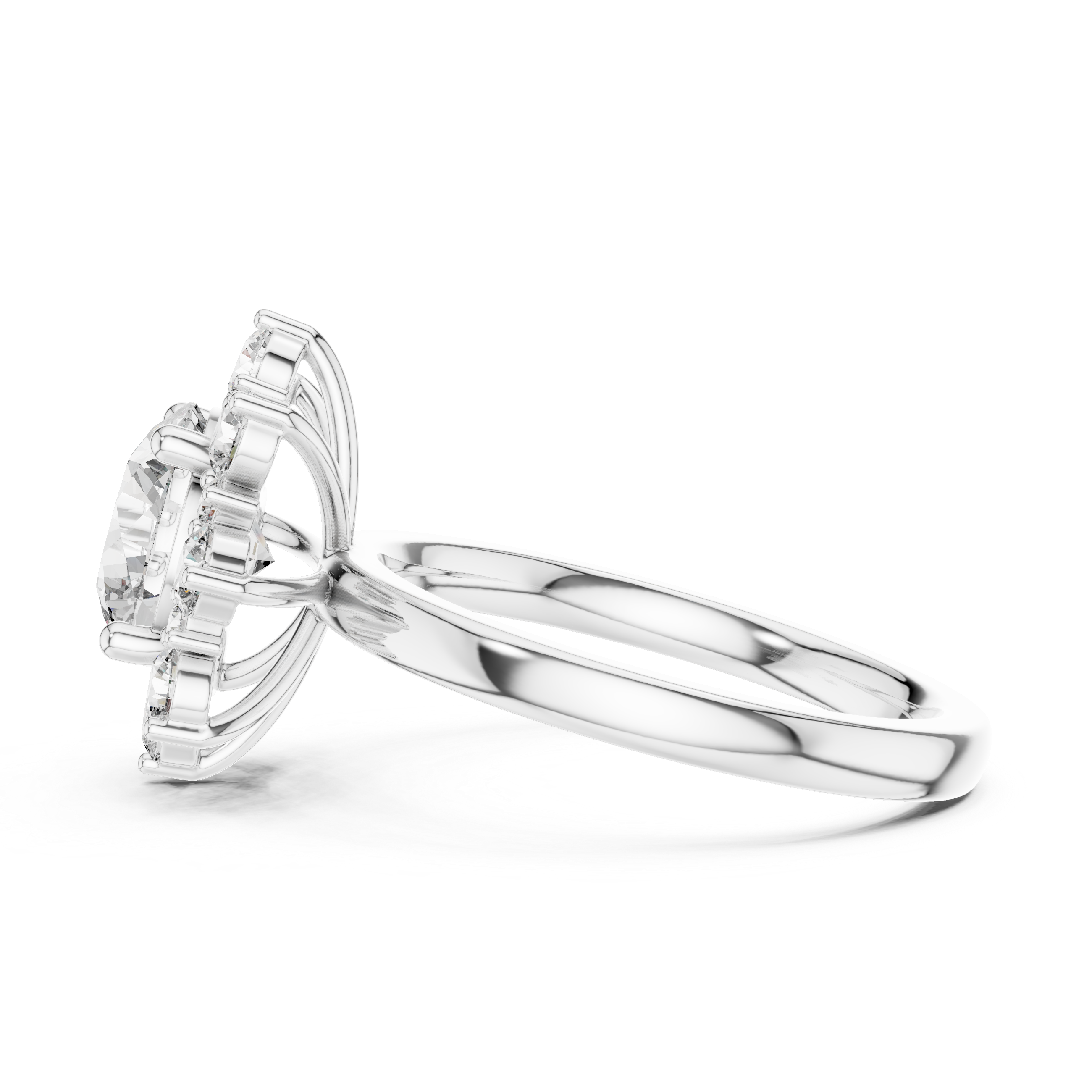 Floral Bloom lab grown diamond ring
