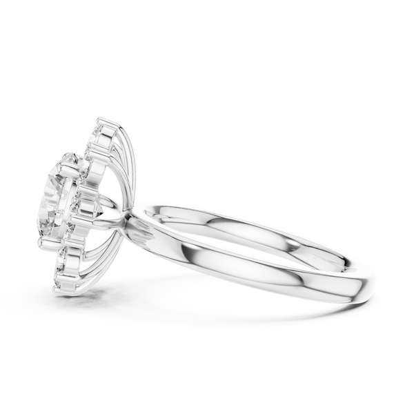 Floral Bloom lab grown diamond ring