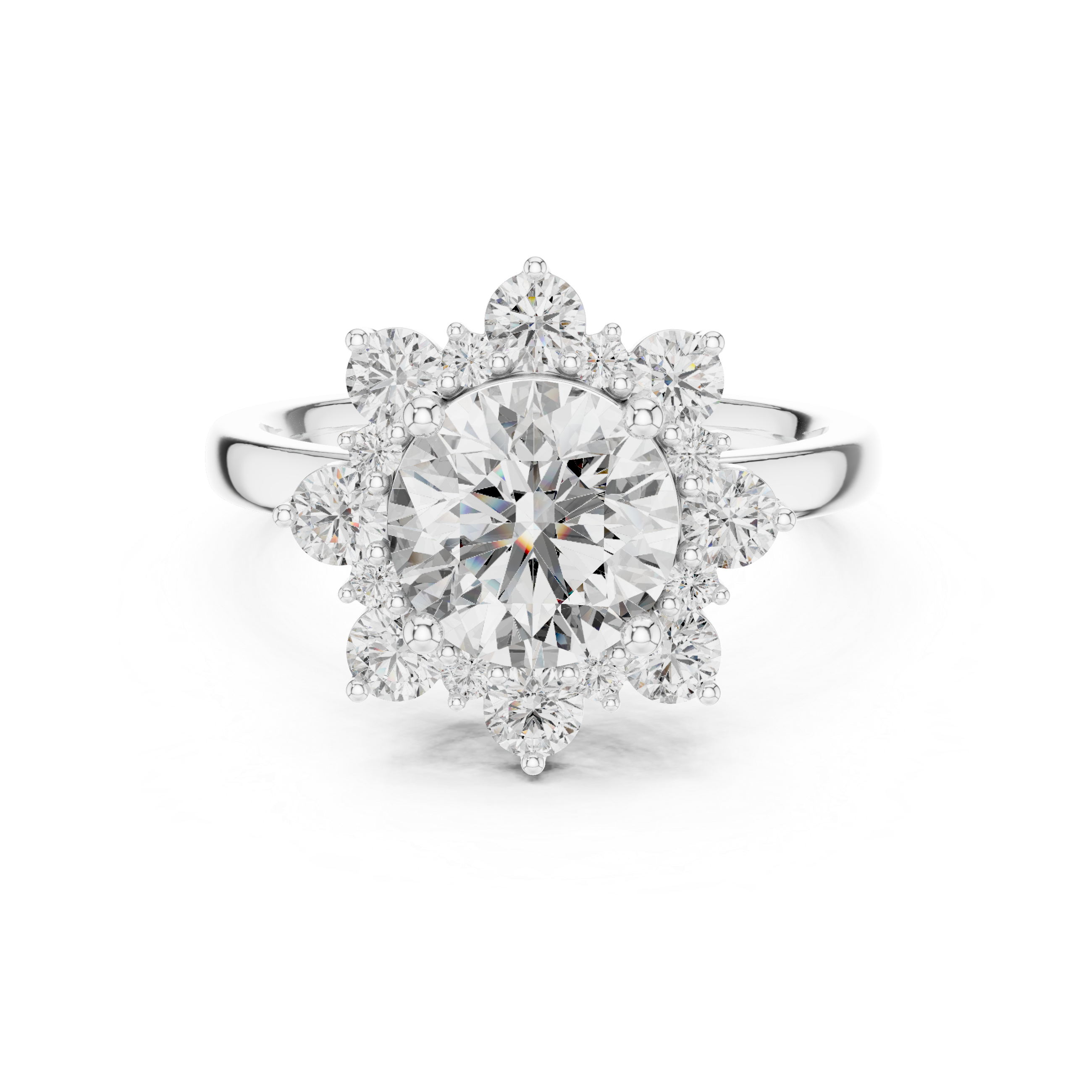 Floral Bloom lab grown diamond ring