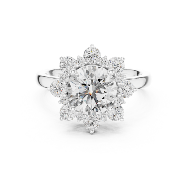 Floral Bloom lab grown diamond ring