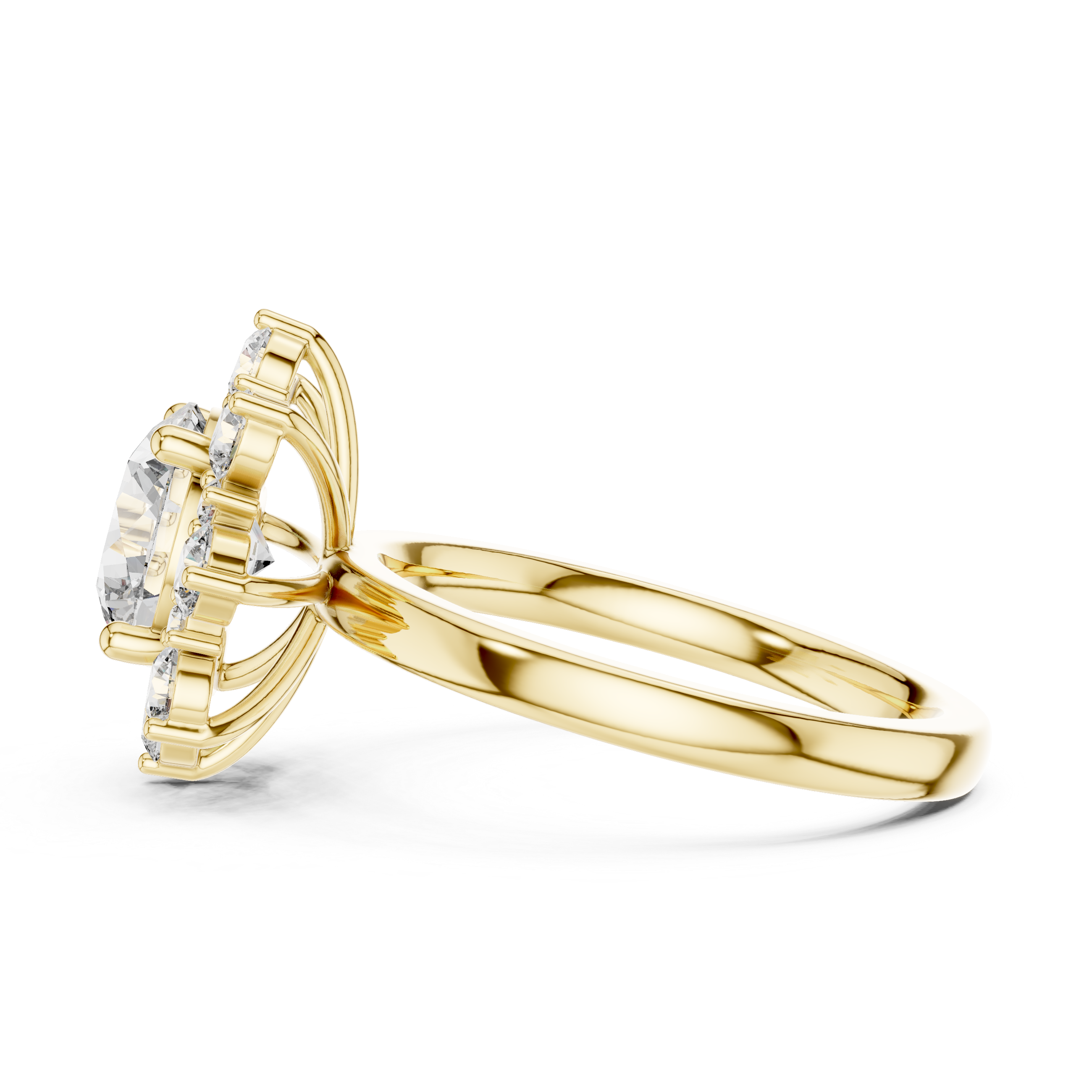 Floral Bloom lab grown diamond ring