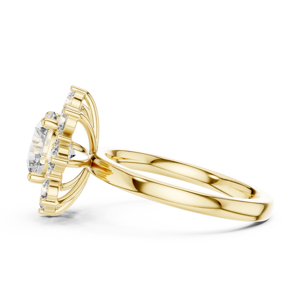 Floral Bloom lab grown diamond ring