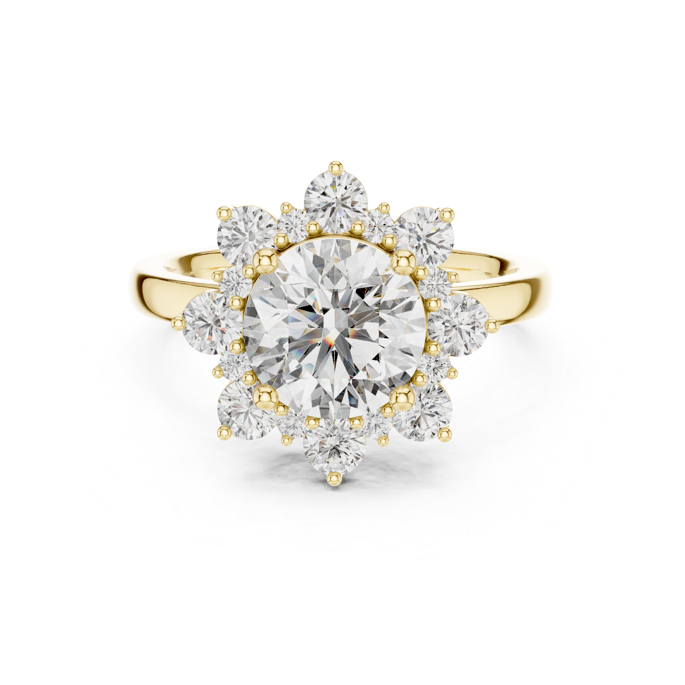 Floral Bloom lab grown diamond ring