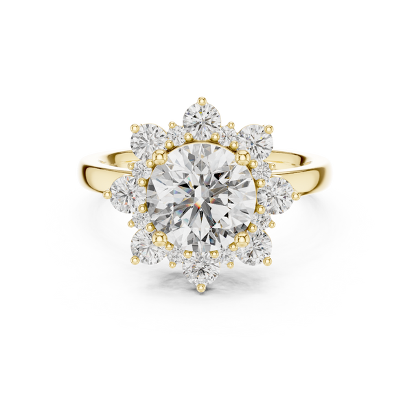 Floral Bloom lab grown diamond ring