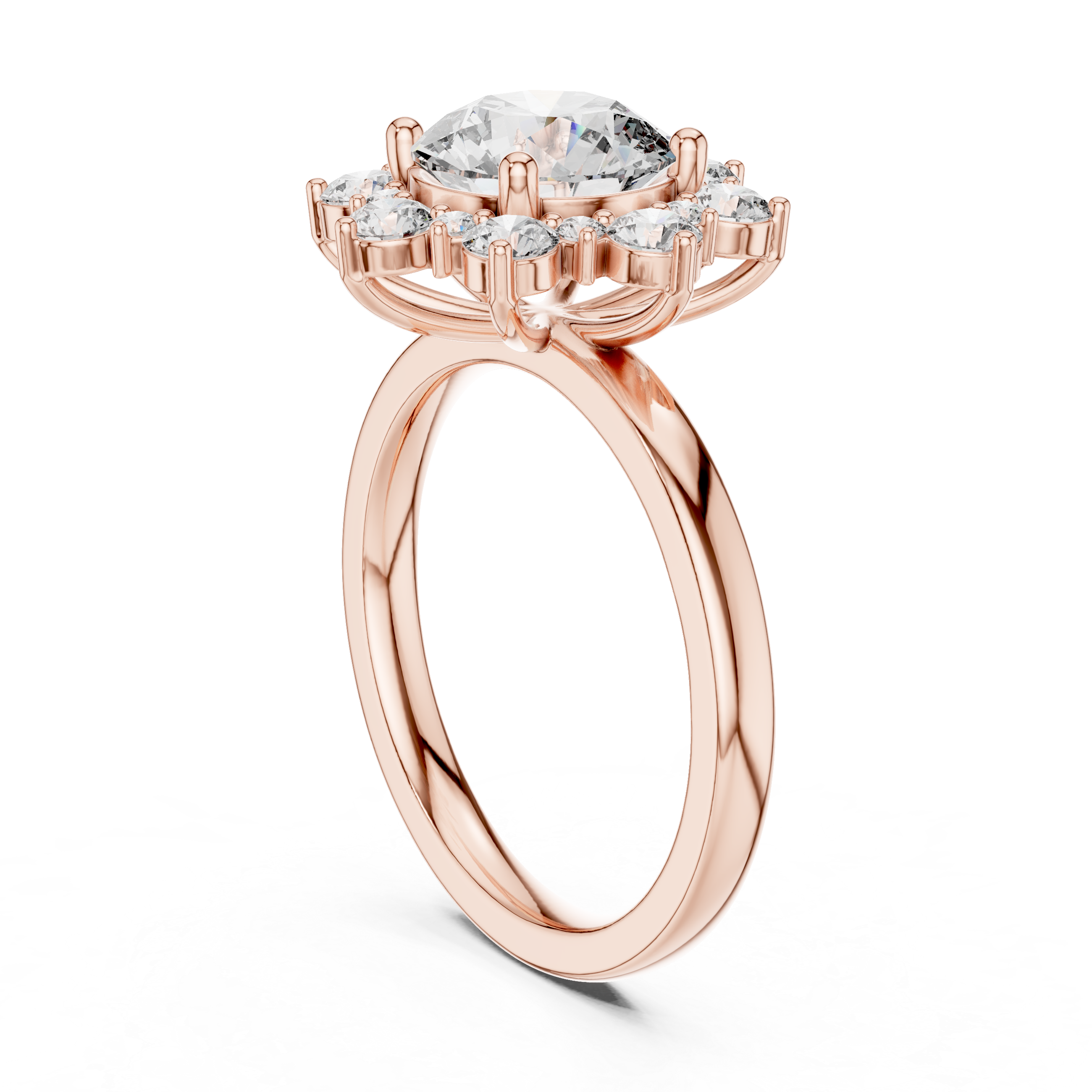 Floral Bloom lab grown diamond ring