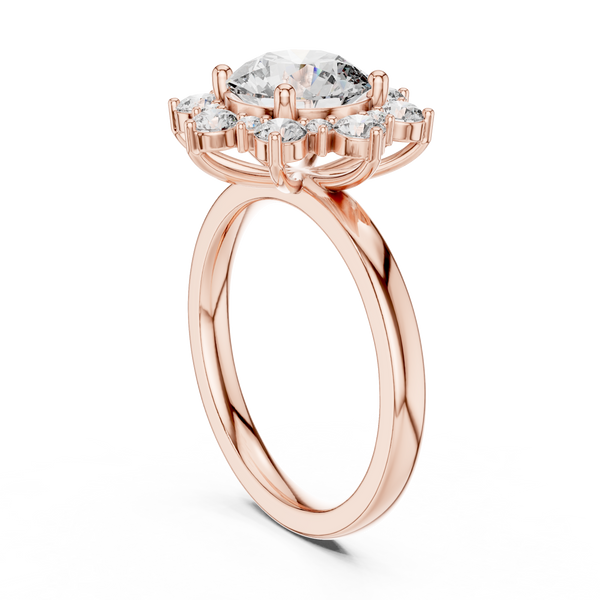 Floral Bloom lab grown diamond ring