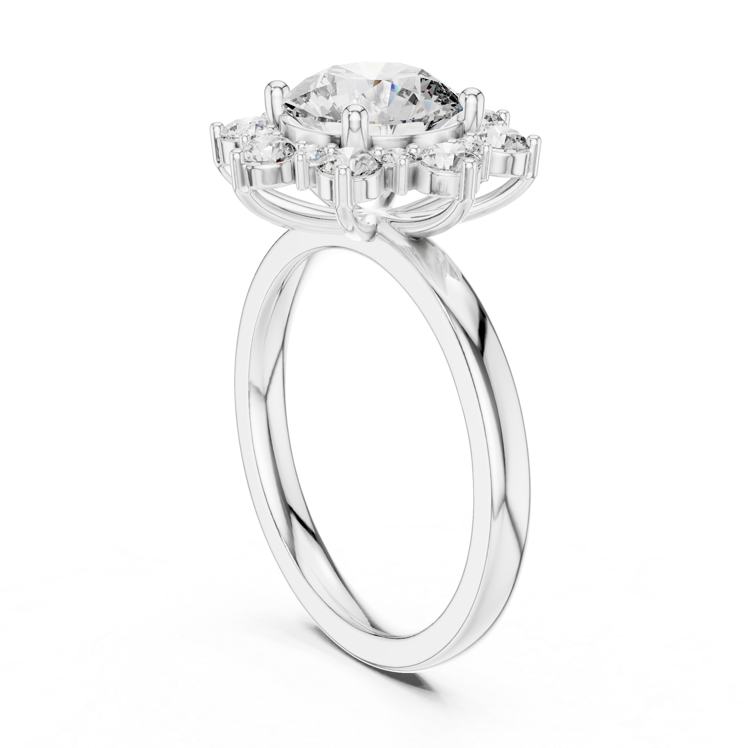 Floral Bloom lab grown diamond ring