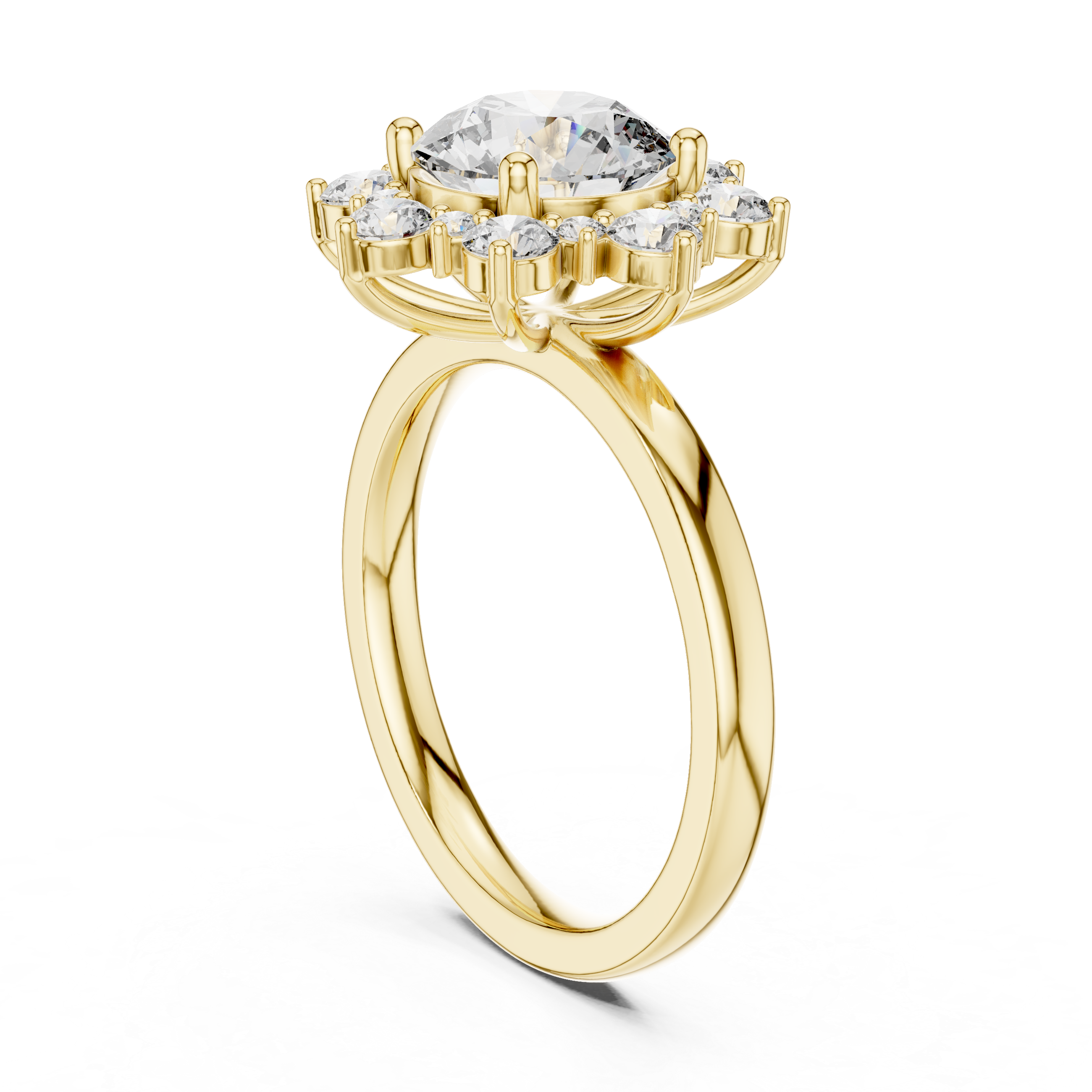 Floral Bloom lab grown diamond ring