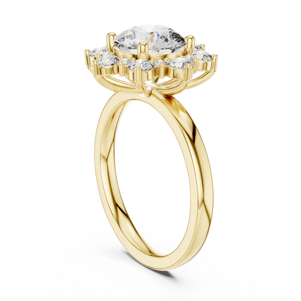 Floral Bloom lab grown diamond ring