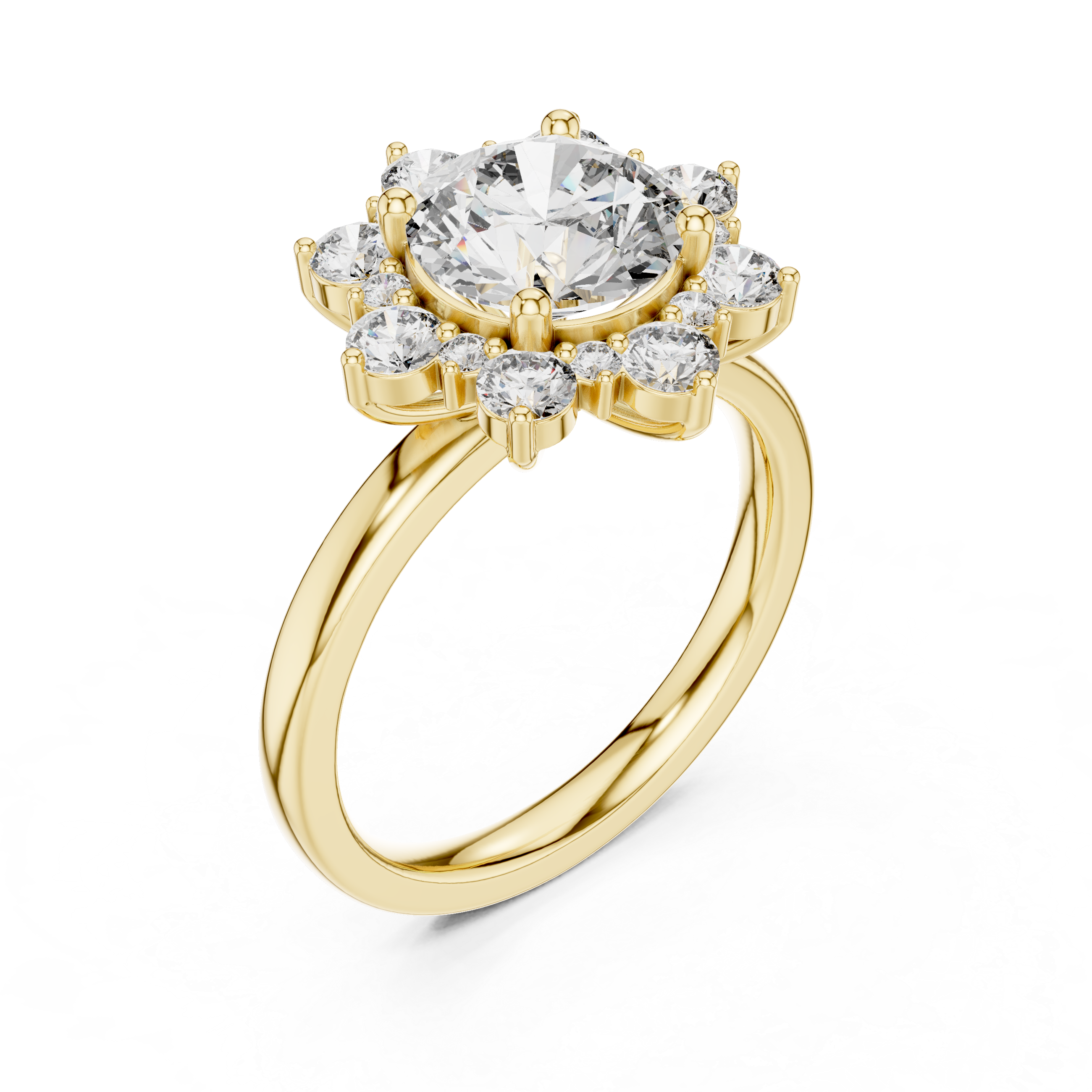 Floral Bloom lab grown diamond ring