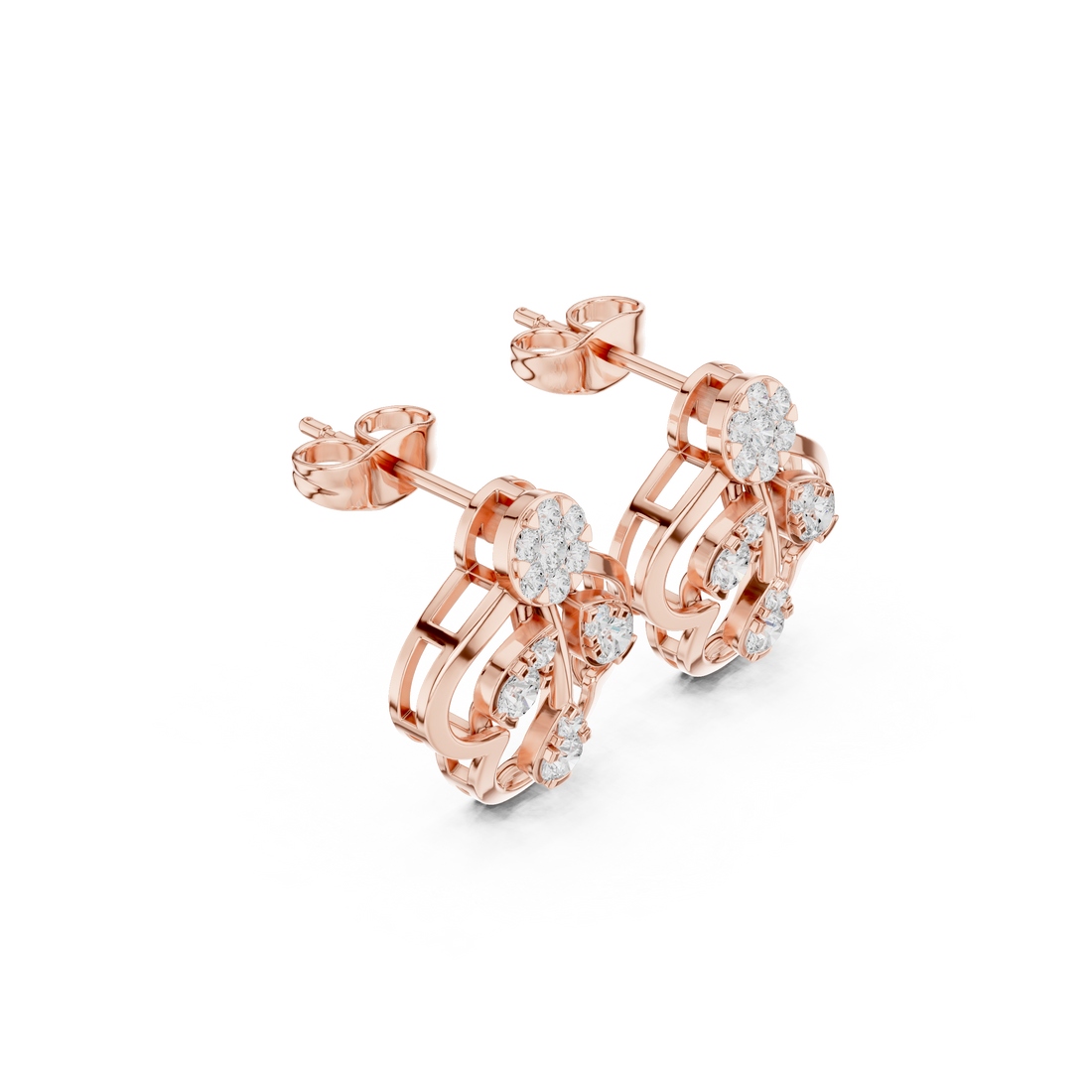 Whispering Willow Lab Grown Diamond Earrings Drops