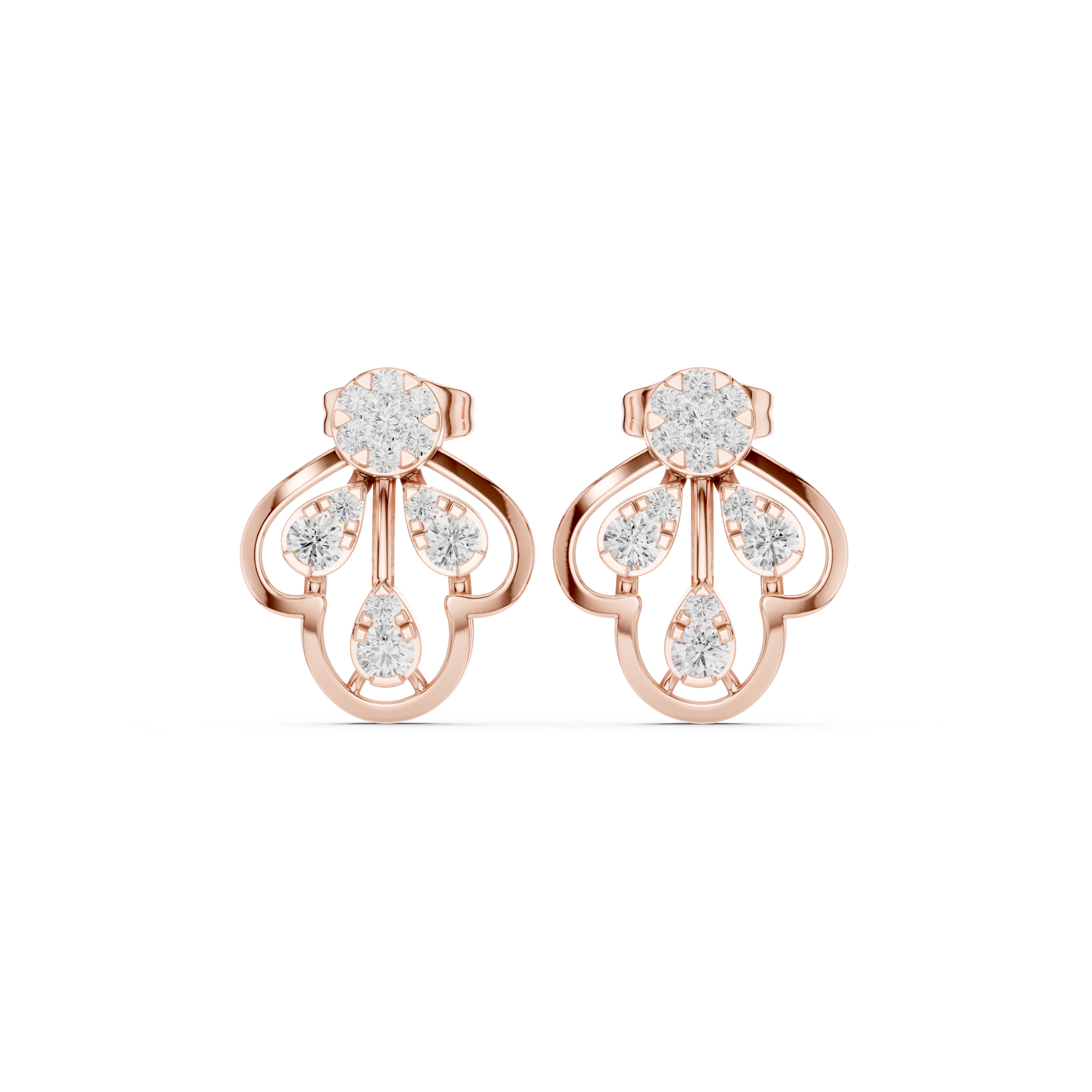 Whispering Willow Lab Grown Diamond Earrings Drops