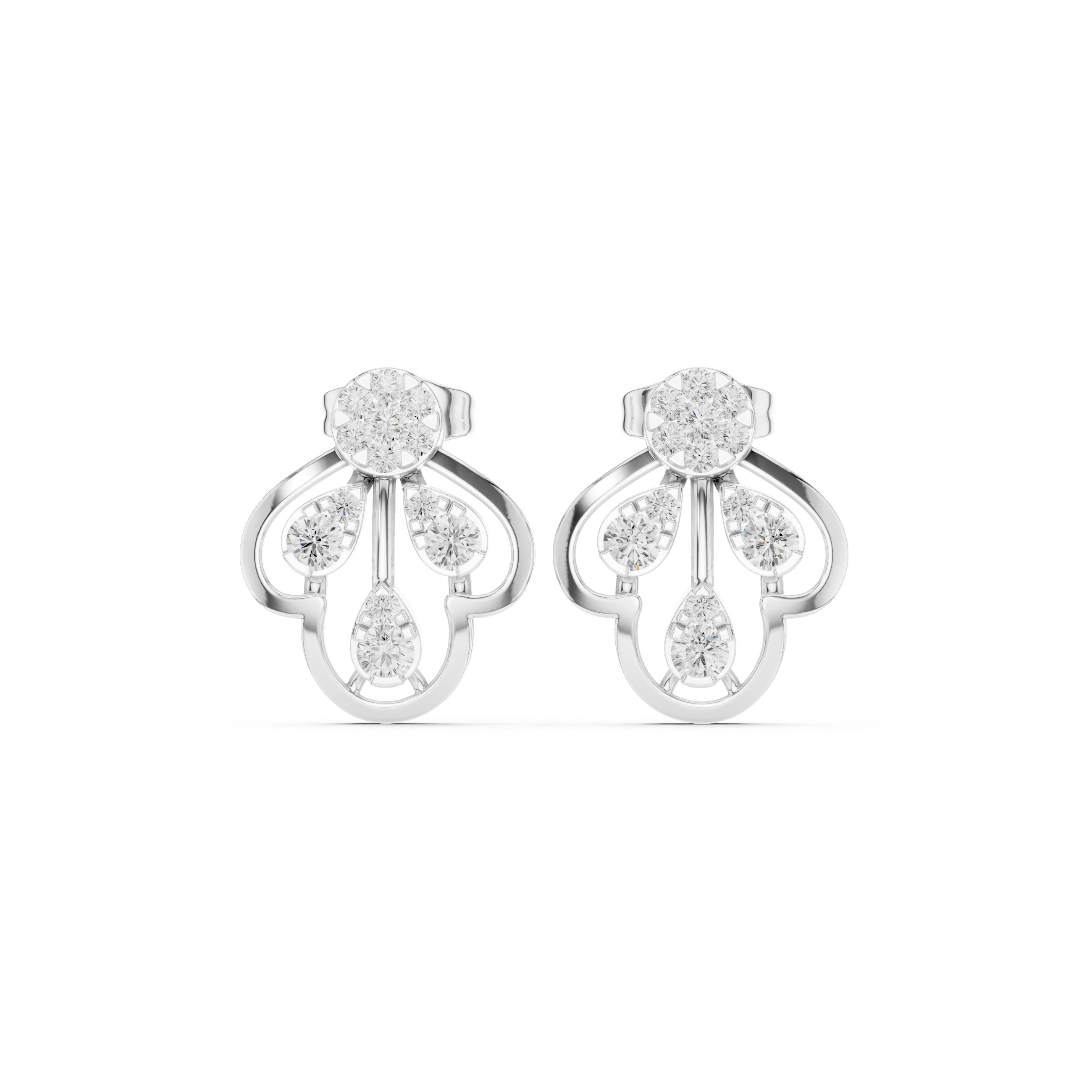 Whispering Willow Lab Grown Diamond Earrings Drops