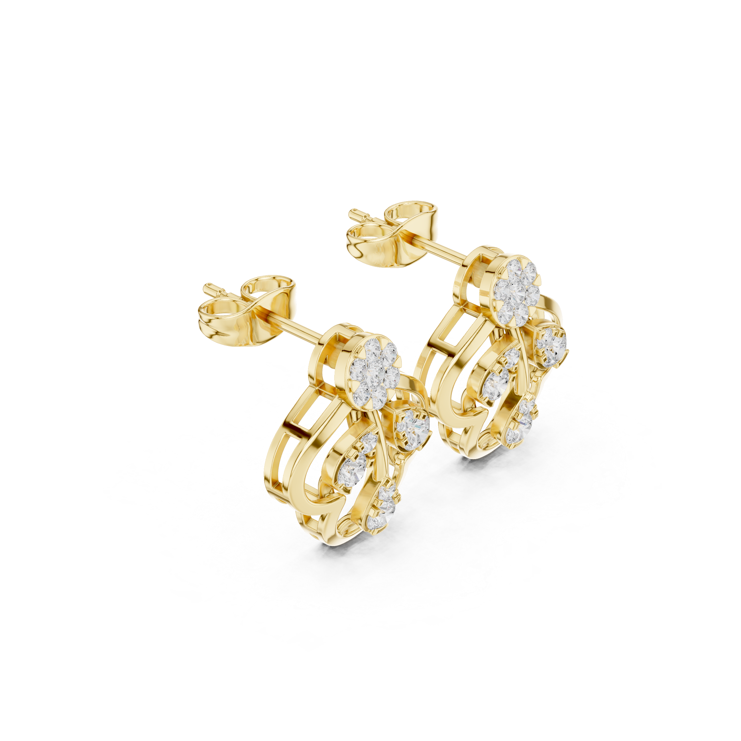 Whispering Willow Lab Grown Diamond Earrings Drops
