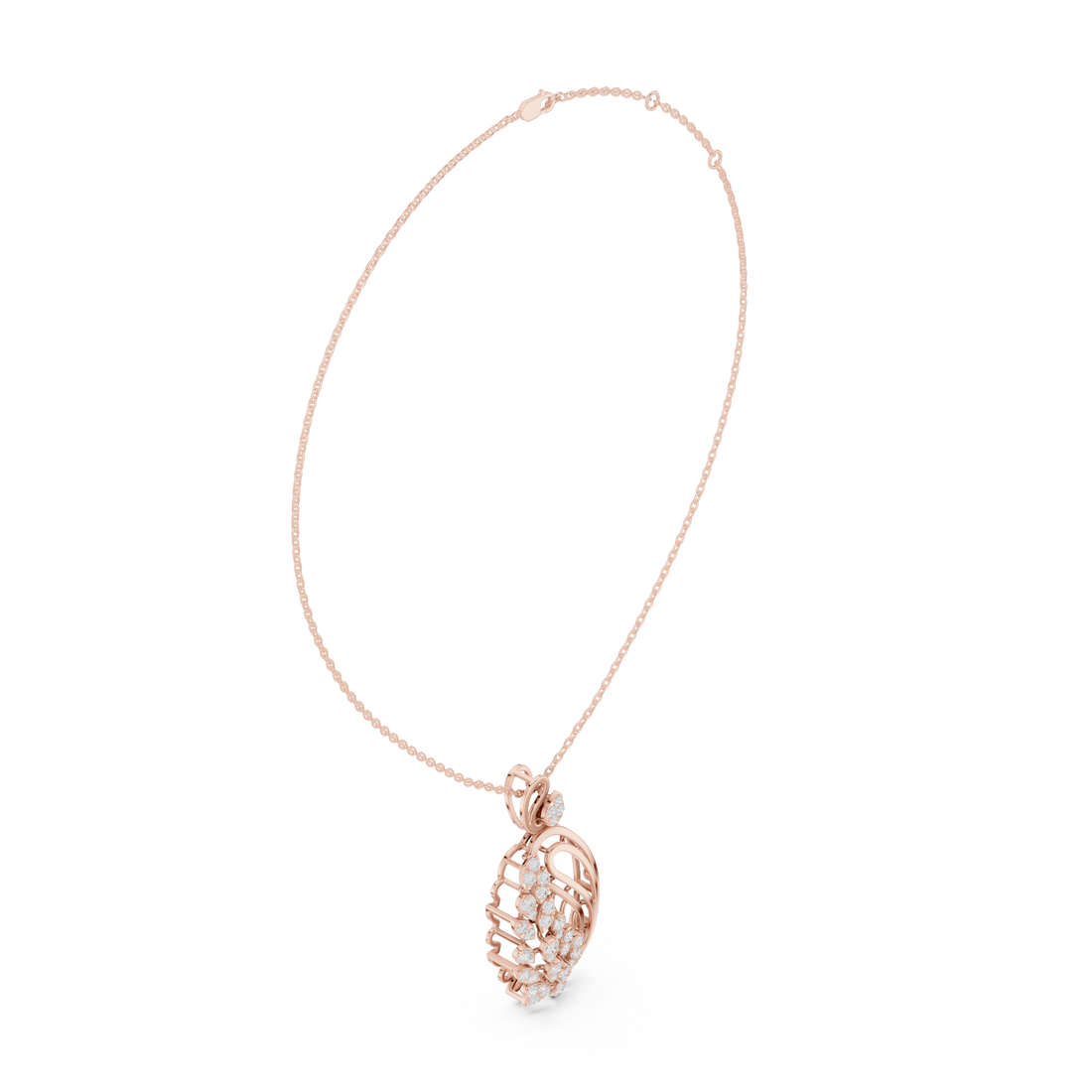 Gilded Petal Lab Grown Diamond Pendant