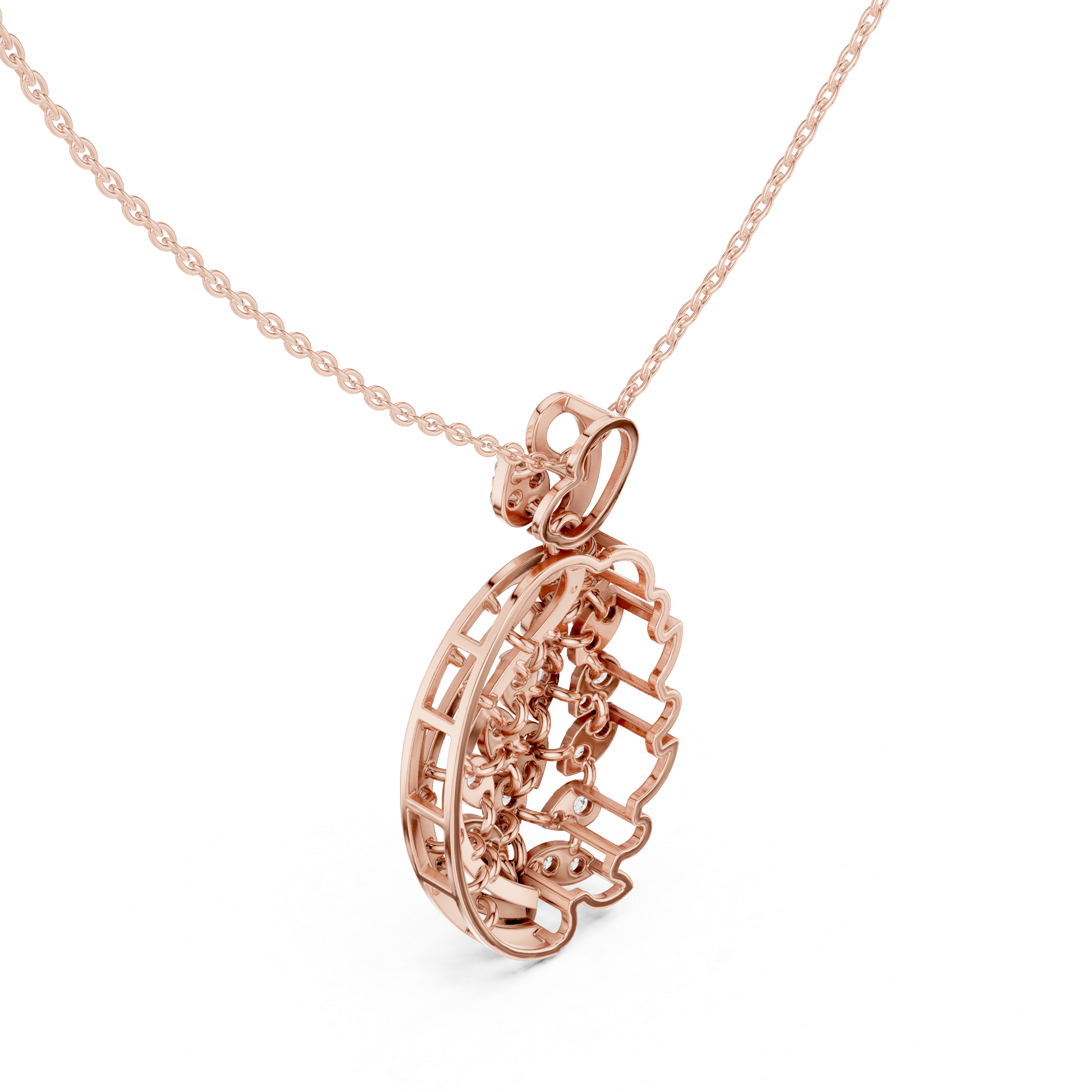 Gilded Petal Lab Grown Diamond Pendant