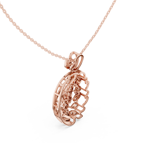 Gilded Petal Lab Grown Diamond Pendant