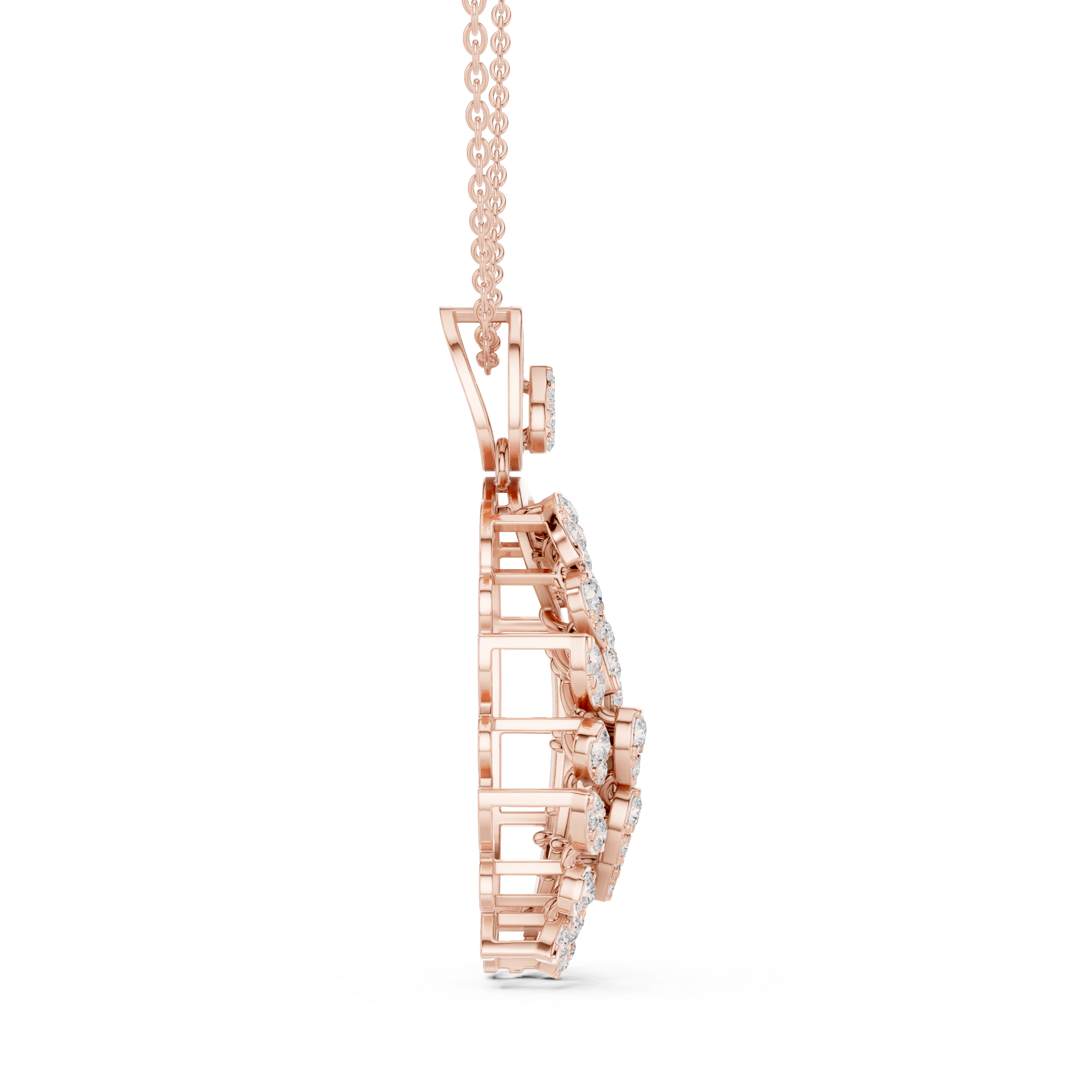 Gilded Petal Lab Grown Diamond Pendant