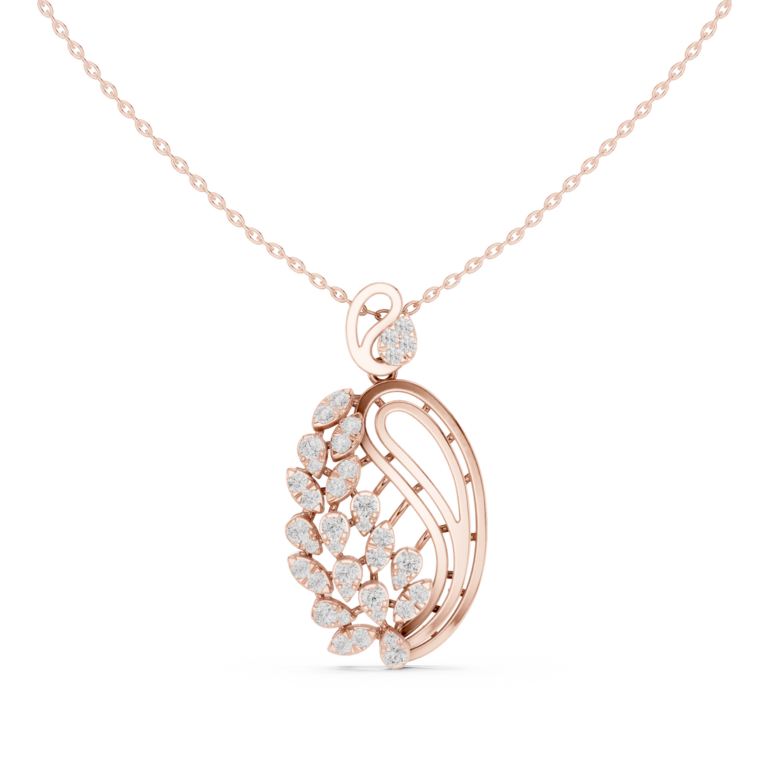 Gilded Petal Lab Grown Diamond Pendant
