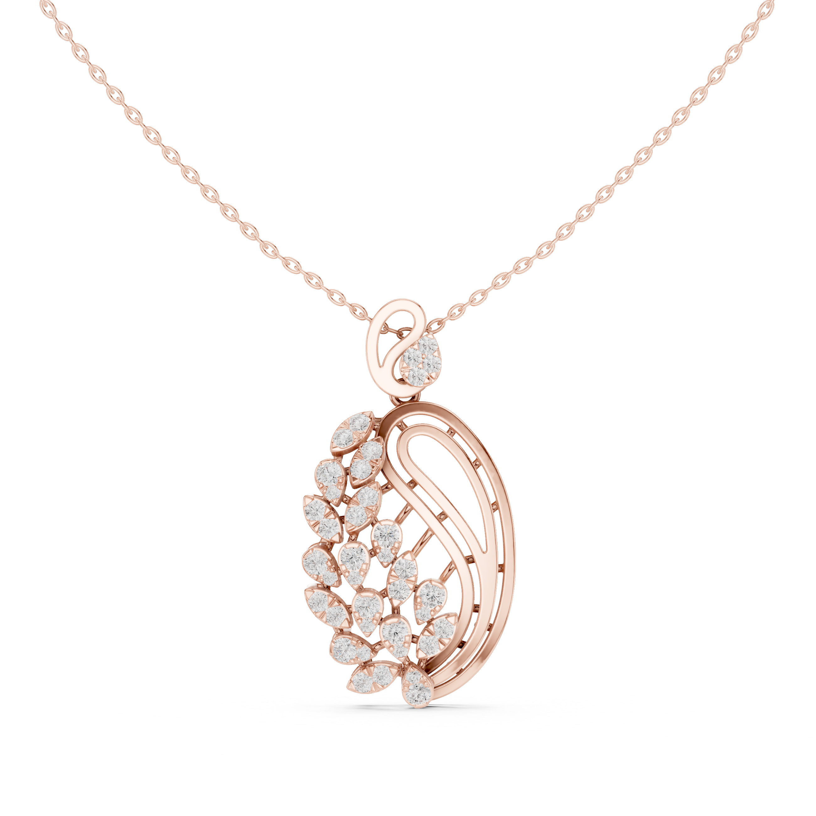 Gilded Petal Lab Grown Diamond Pendant