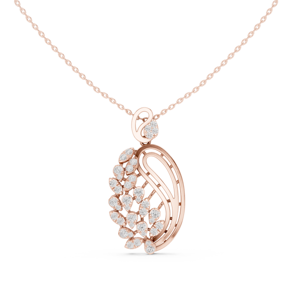 Gilded Petal Lab Grown Diamond Pendant