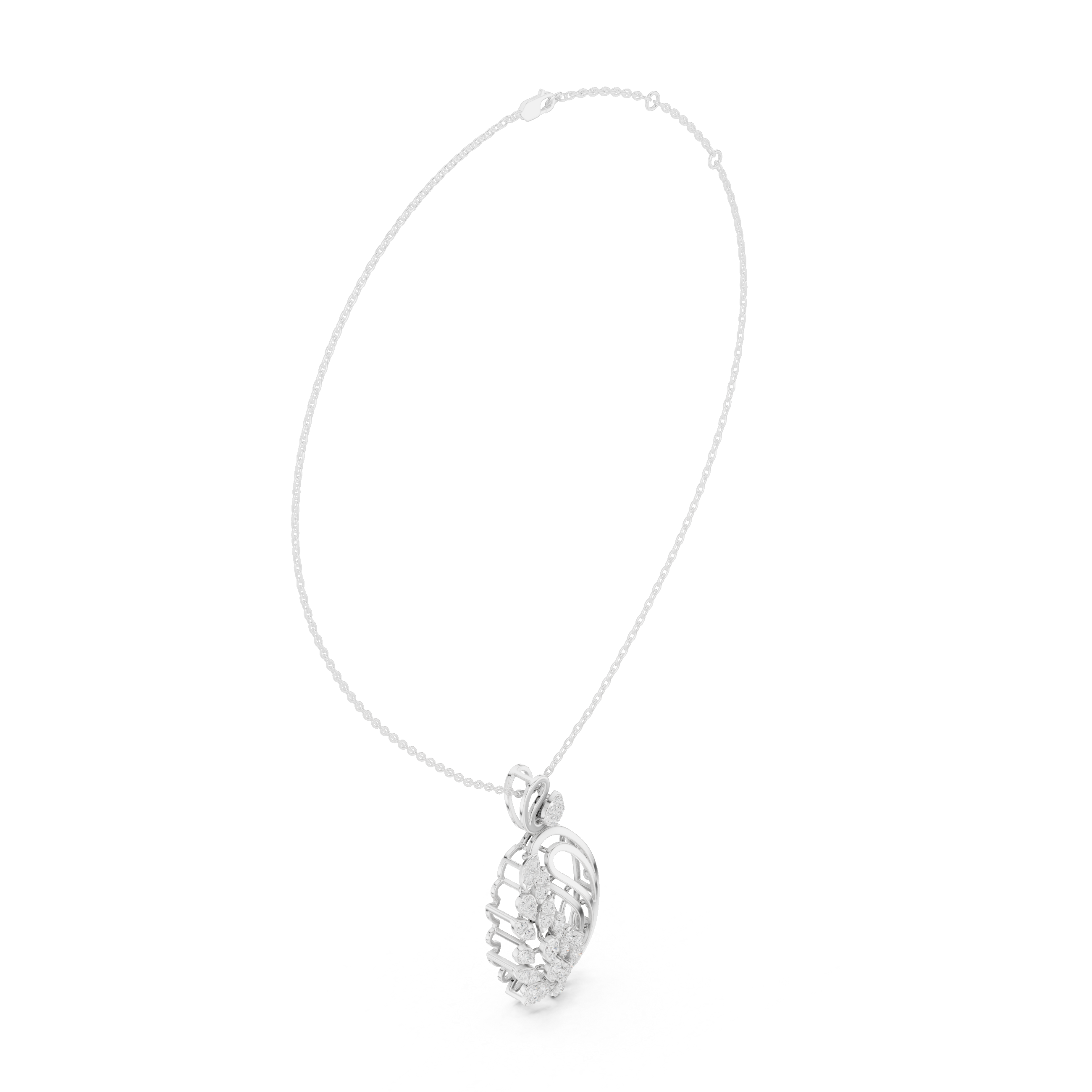 Gilded Petal Lab Grown Diamond Pendant