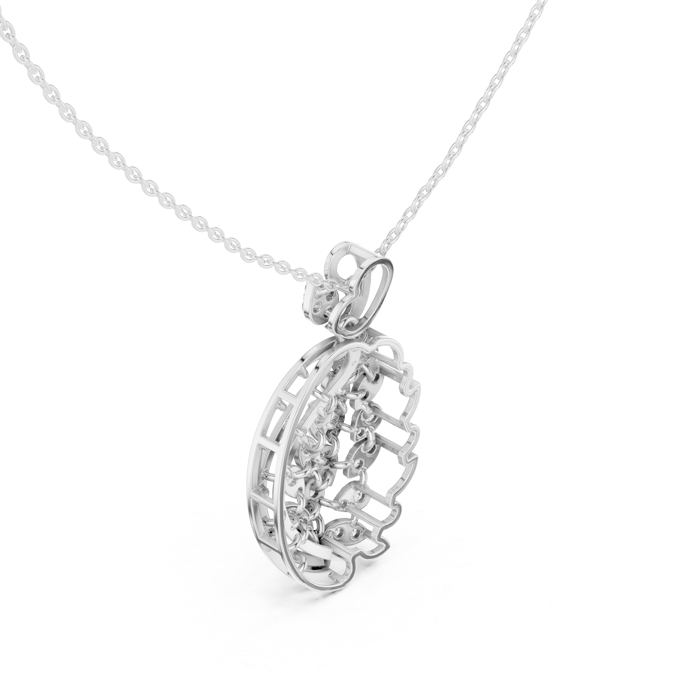 Gilded Petal Lab Grown Diamond Pendant