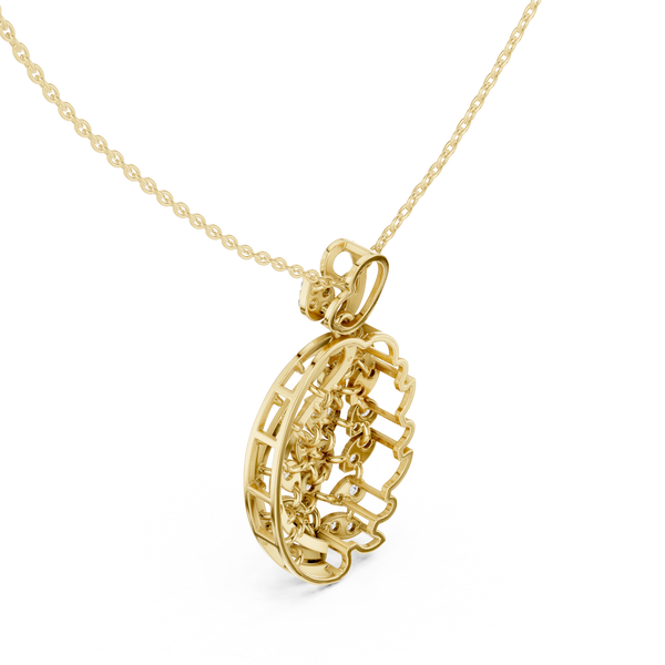 Gilded Petal Lab Grown Diamond Pendant