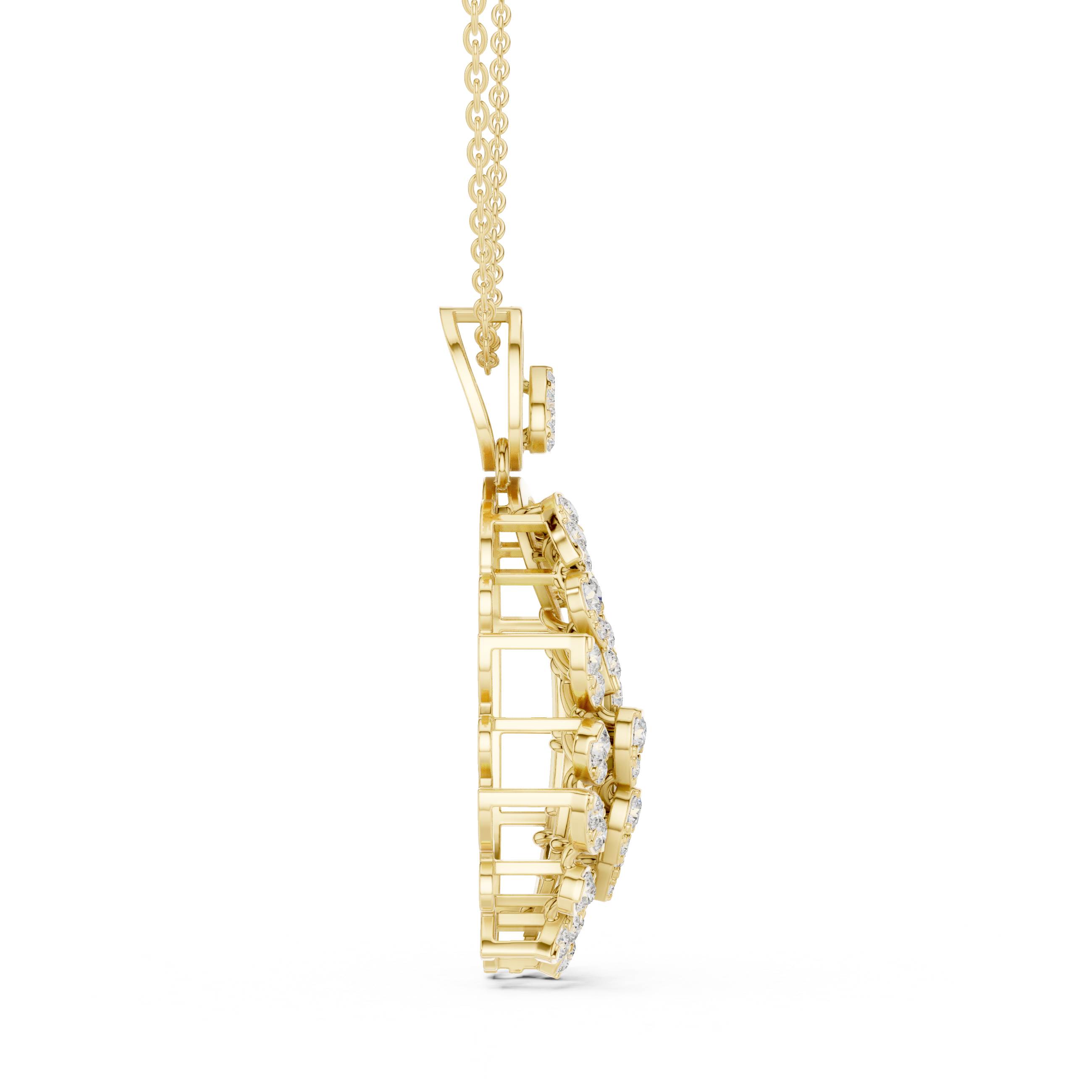 Gilded Petal Lab Grown Diamond Pendant