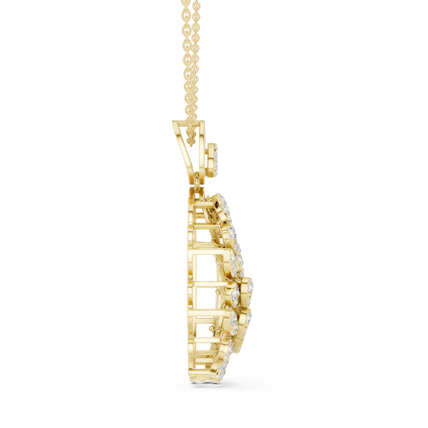 Gilded Petal Lab Grown Diamond Pendant